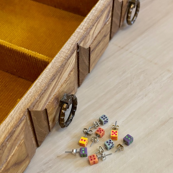 Vintage Dice Earrings 4 Pair Set Bundle 90s Y2K 2000s 00s - Picture 5 of 5